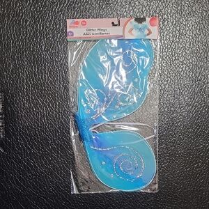 Just Pretending Blue Fairy Glitter Wings Costume